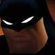 Batman scowling.
